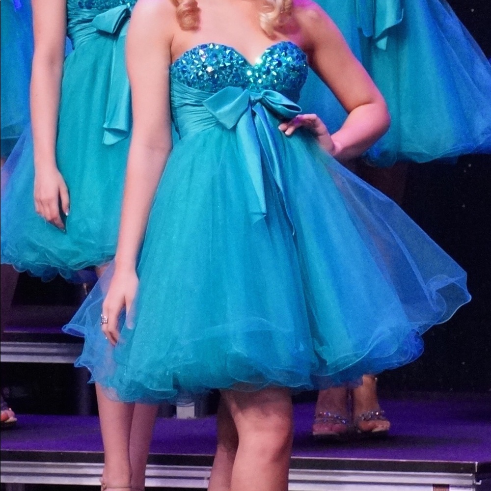 Teal Sherri Hill Cocktail Dress!!!💙